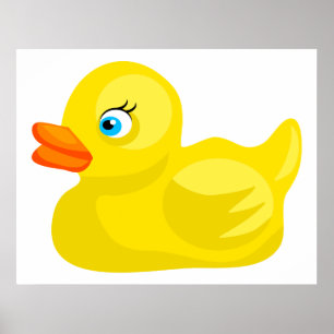 Poster Pato de Borracha Amarelo