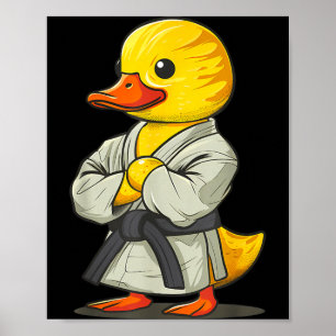 Poster Pato de Borracha de Caratê Animal MMA Taekwondo Ji