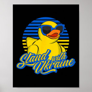 Poster Pato de Borracha de Suporte à Ucrânia Estandarte d