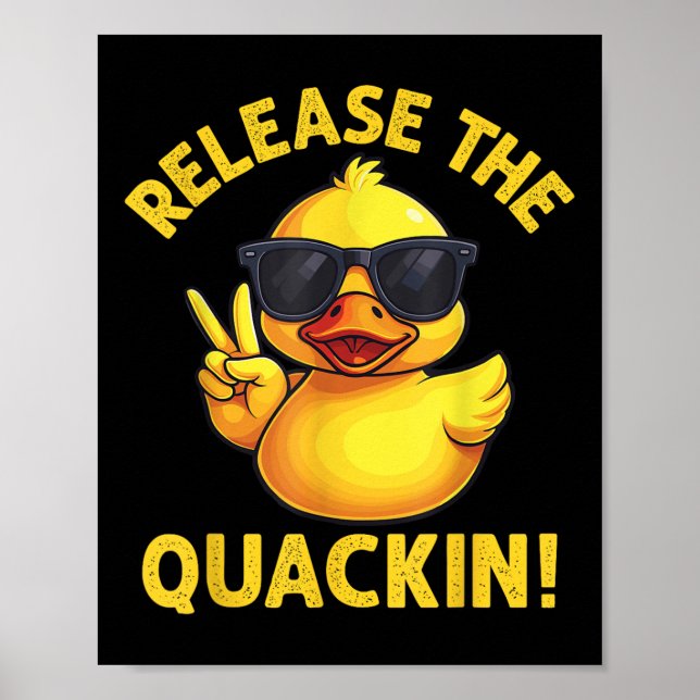 Poster Pato de Borracha Divertido Solta O Quack!  (Frente)