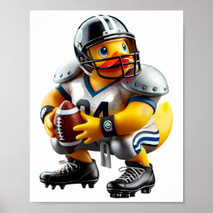 Poster Pato de Borracha Jogador de Futebol Ducky Duckie H