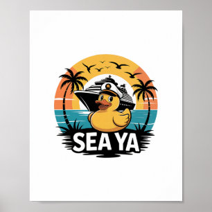 Poster Pato de Borracha Mar Ya Cruzeiro Navio Férias Famí