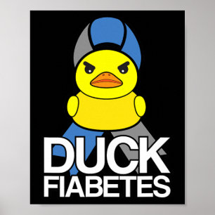 Poster Pato de Diabetes Tipo 1 Fiabetes Conscientização T