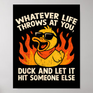 Poster Pato de Dizer Engraçado Citação Piada Humor Meme d