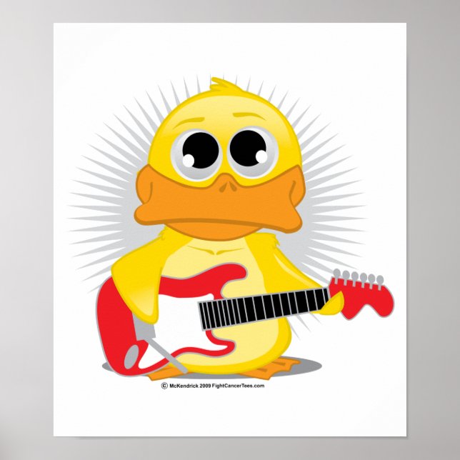 Poster Pato de Violão Elétrico (Frente)