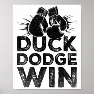 Poster Pato Esquiva Ganhe Boxeador Esportes Força Ginásio