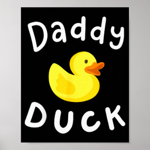 Poster Pato Pai Aniversário Pato de Borracha Amante Famíl