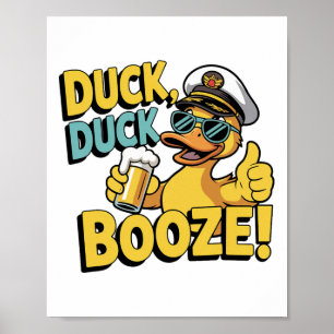 Poster Pato Pato Bebida Divertido Cruzeiro Família Corres