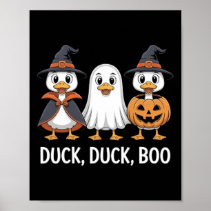 Poster Pato Pato Pato Pato Engraçado Pumpkin Retro Homens