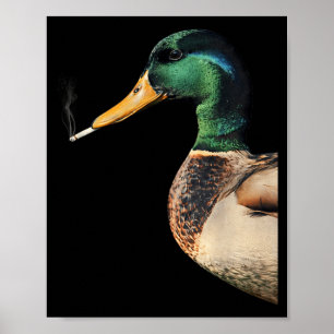 Poster Pato-real Fumando Cigarro Meme Engraçado Pato-real
