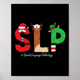 Poster Patologista da Língua de Voz Slp Sant de Natal