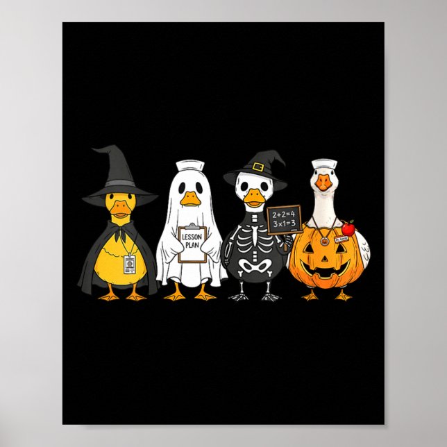 Poster Patos de halloween femininos (Frente)