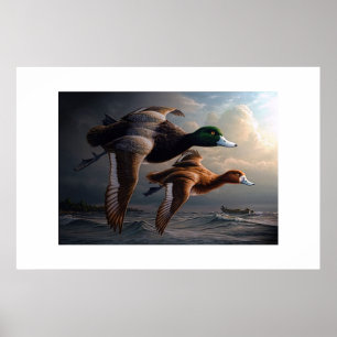 Poster Patos em vôo