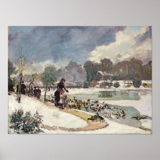 Pôster Patos no Bois de Boulogne (Frente)