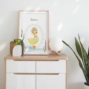 Poster Patozinho Personalizado com Gravata Borboleta