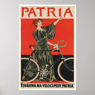 Pôster Patria Cycles Arte de Ciclismo Impressão de