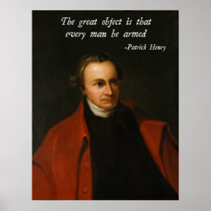 Pôster Patrick Henry Right to Bear Arms
