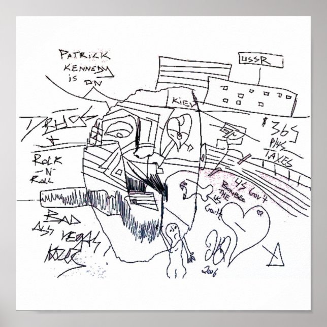 Pôster patrick kennedy print (Frente)