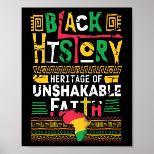 Poster Patrimônio Da Imabalável História Negra Da Fé Mês 