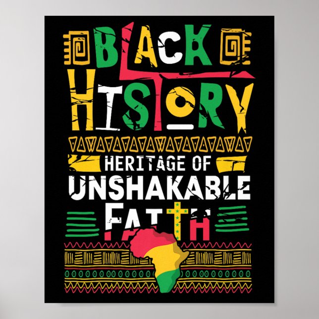 Poster Patrimônio Da Imabalável História Negra Da Fé Mês  (Frente)