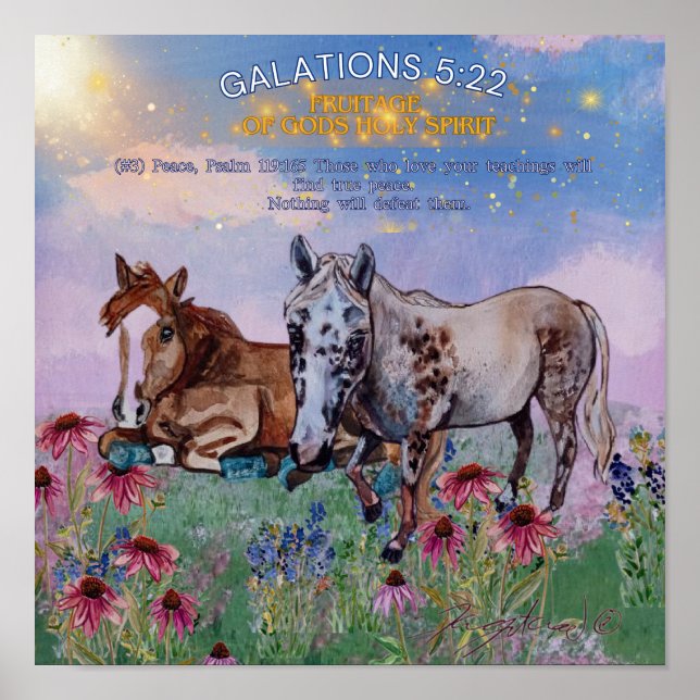 Poster Patrimônio dos deuses Cavalos de Paz do Espírito S (Frente)