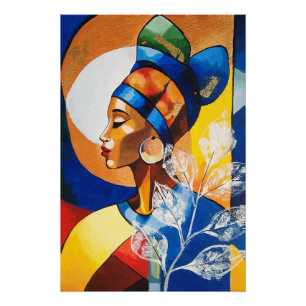 Pôster Patrimônio Dourado: Arte de Parede da Rainha Afric