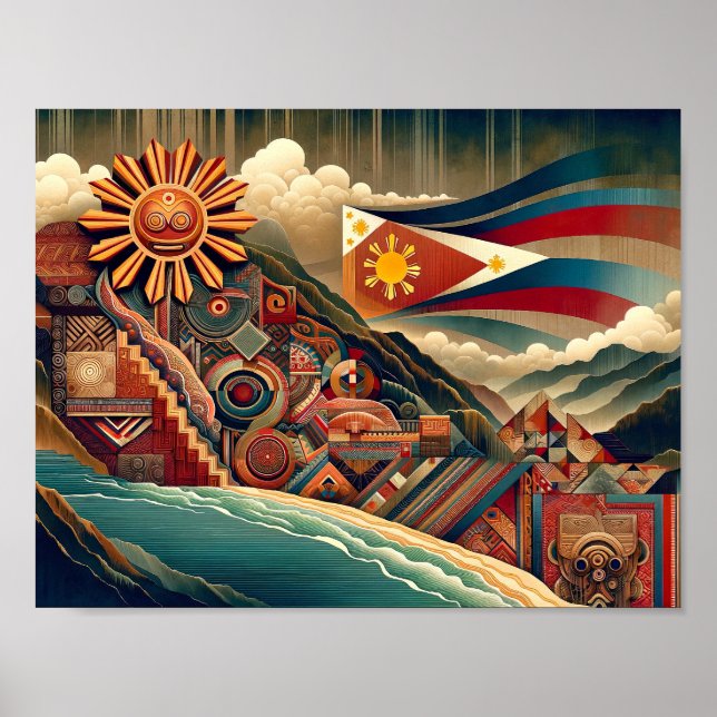 Poster Patrimônio Solar: Abstrato Odisseia da Arte Filipi (Frente)