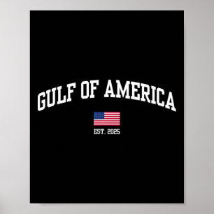 Poster Patriota Da Bandeira Americana Do Golfo Dos Eua No