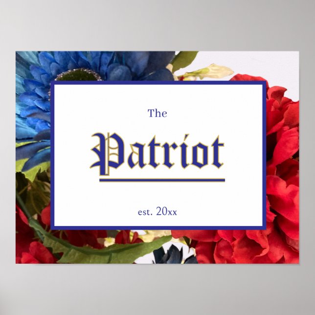 Poster Patriotic Establishment Welcome Sign (Frente)