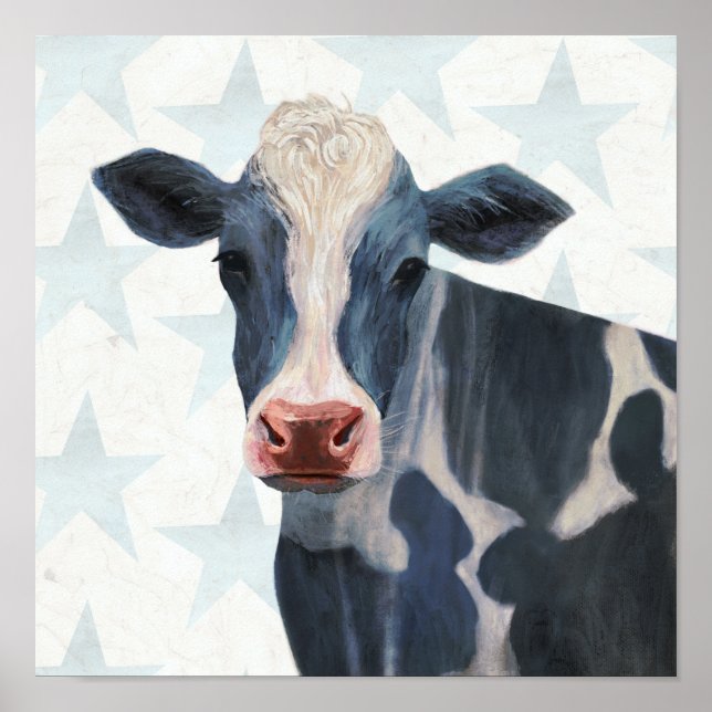 Poster Patriotic Farm - Cow (Frente)