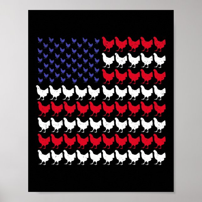 Poster Patriotic Farmers 4 De Julho Bandeira Americana (Frente)