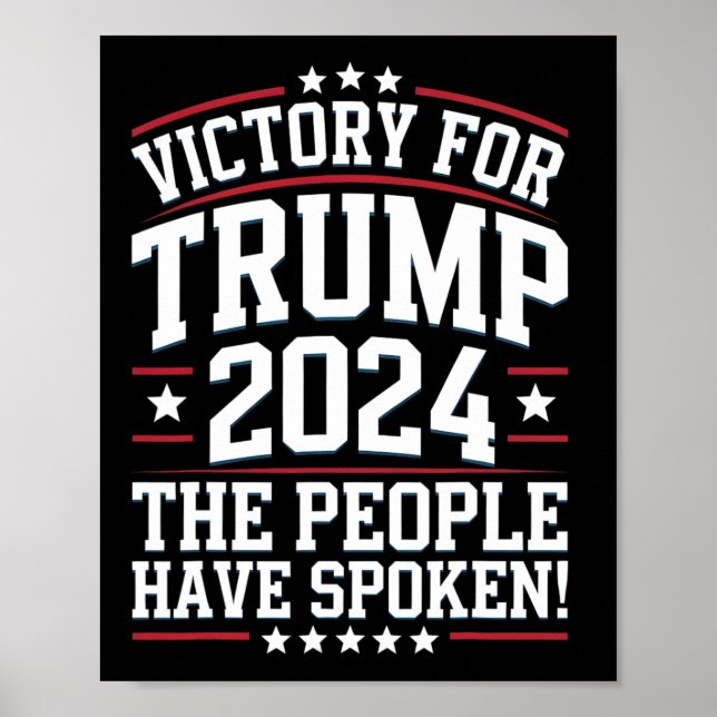 Poster Patriotic Trump 2024 Victory Design Para Os Apoian (Frente)