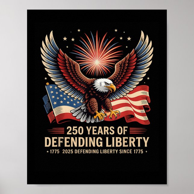 Poster Patriotic Usa Army Us Military Parade 250th Annive (Frente)