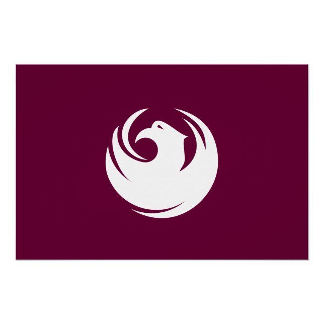 Pôster Patriotic wall poster with Flag of Phoenix City (Frente)