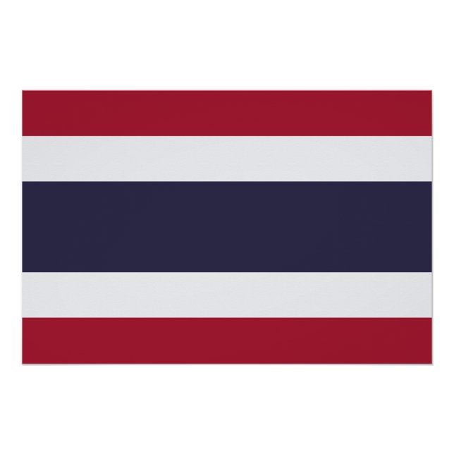 Pôster Patriotic wall poster with Flag of Thailand (Frente)