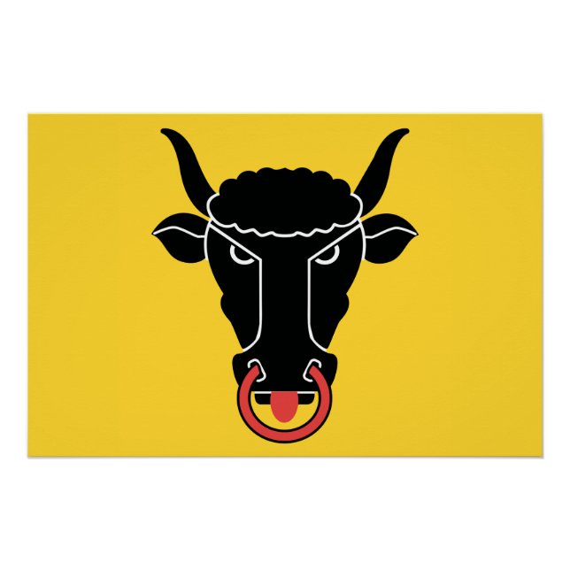 Pôster Patriotic wall poster with Flag of Uri (Frente)