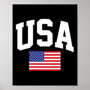 Poster Patriótica das Estrelas de Bandeira Americanas em