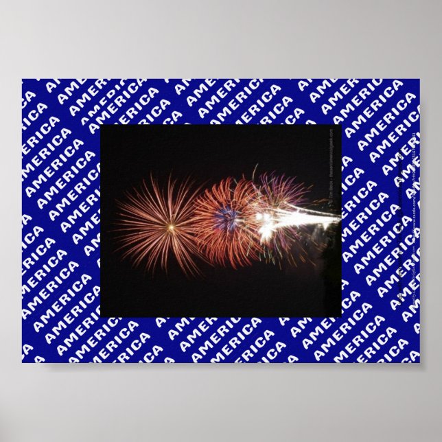 Poster Patriótica Fireworks (Frente)