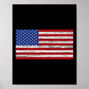 Poster Patriótico Americano Bandeira 4 de julho