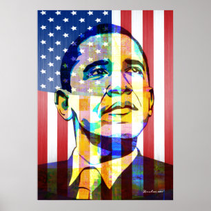 Poster patriótico de Barak Obama