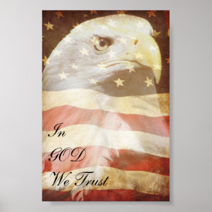 Poster patriótico de Eagle