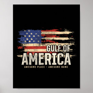 Poster Patriótico Do Golfo Americano De Grunge