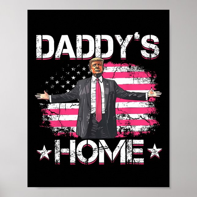 Poster Patriótico do Pai de Bandeira Americano Trump 2024 (Frente)