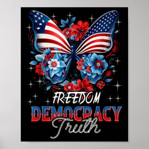 Poster Patriótico Sutil Coquete Anti-Trump Patriótico 4º
