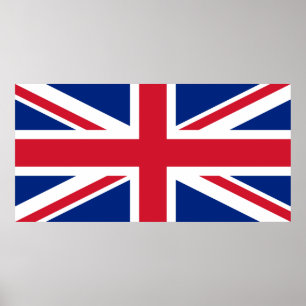 Poster Patriótico União Britânica Jack Flag