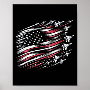 Poster Patriótico Vermelho Azul Norte-Americano O Combate