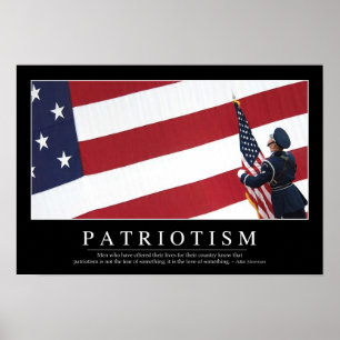 Pôster Patriotismo: Citações inspiradas