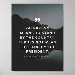 Poster Patriotismo significa permanecer no país
