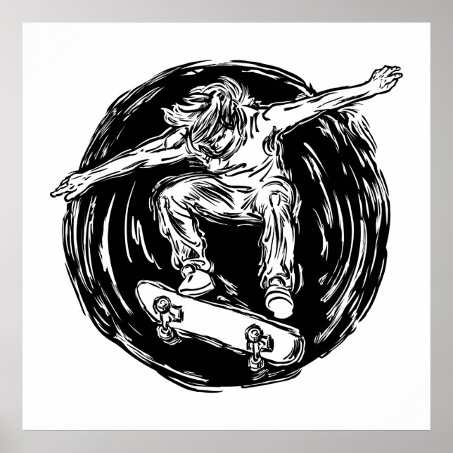 Poster Patrocinador lendário Fazendo skate de Médio-Ar (Frente)