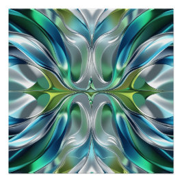 Pôster Patrón abstracto de ondas de Agua